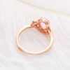 Ružový prsteň s opálom a krištálikmi