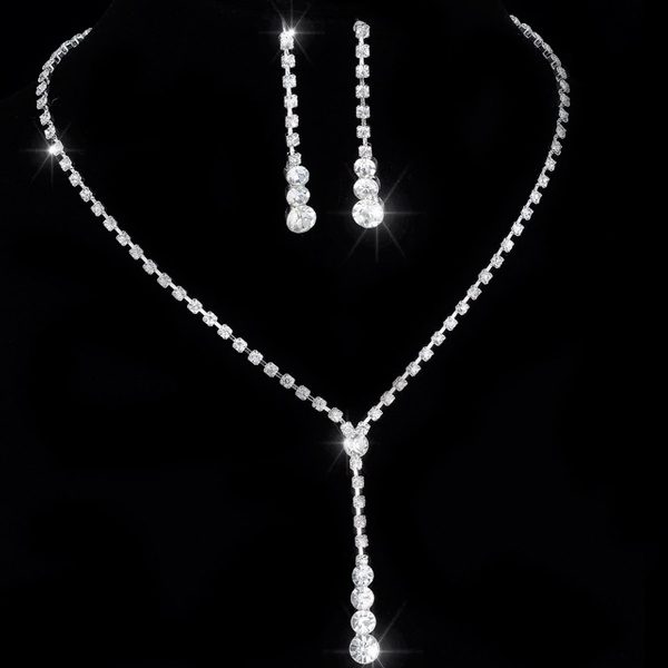 Štýlový set náhrdelník a náušnice s kryštálmi